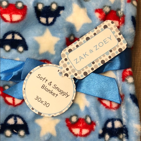 Zak & Zoey Soft & Cuddly Cars Baby Blanket NWT - Picture 2 of 2